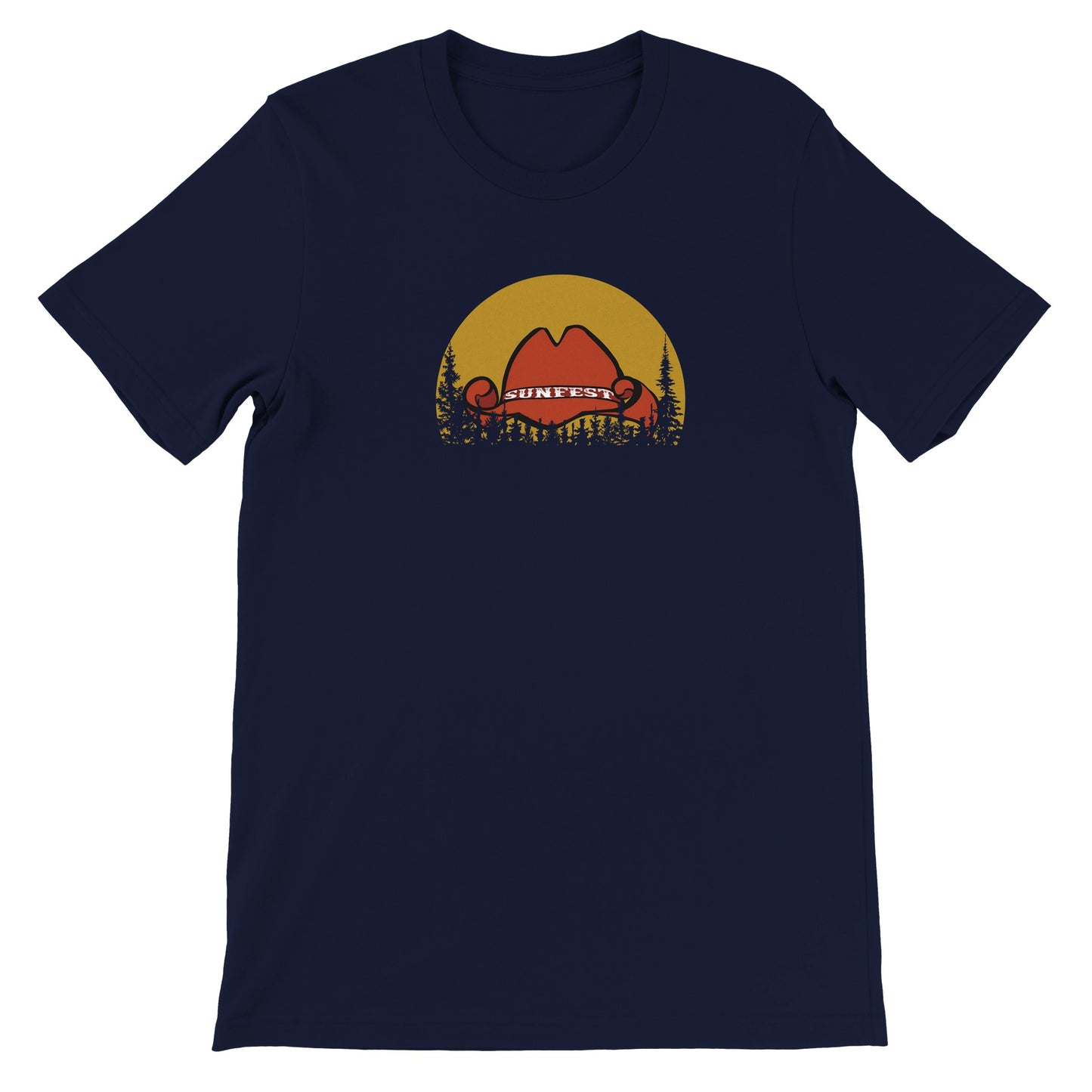 Sunfest - Hat & Trees Logo - Premium Unisex Crewneck T-shirt