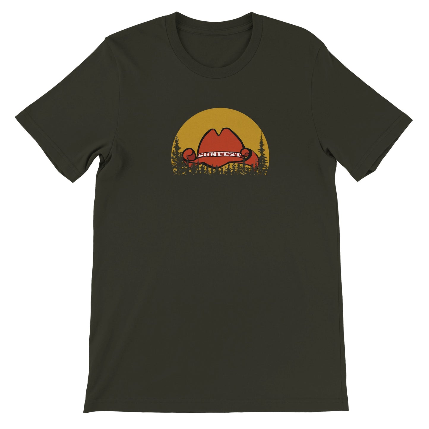 Sunfest - Hat & Trees Logo - Premium Unisex Crewneck T-shirt