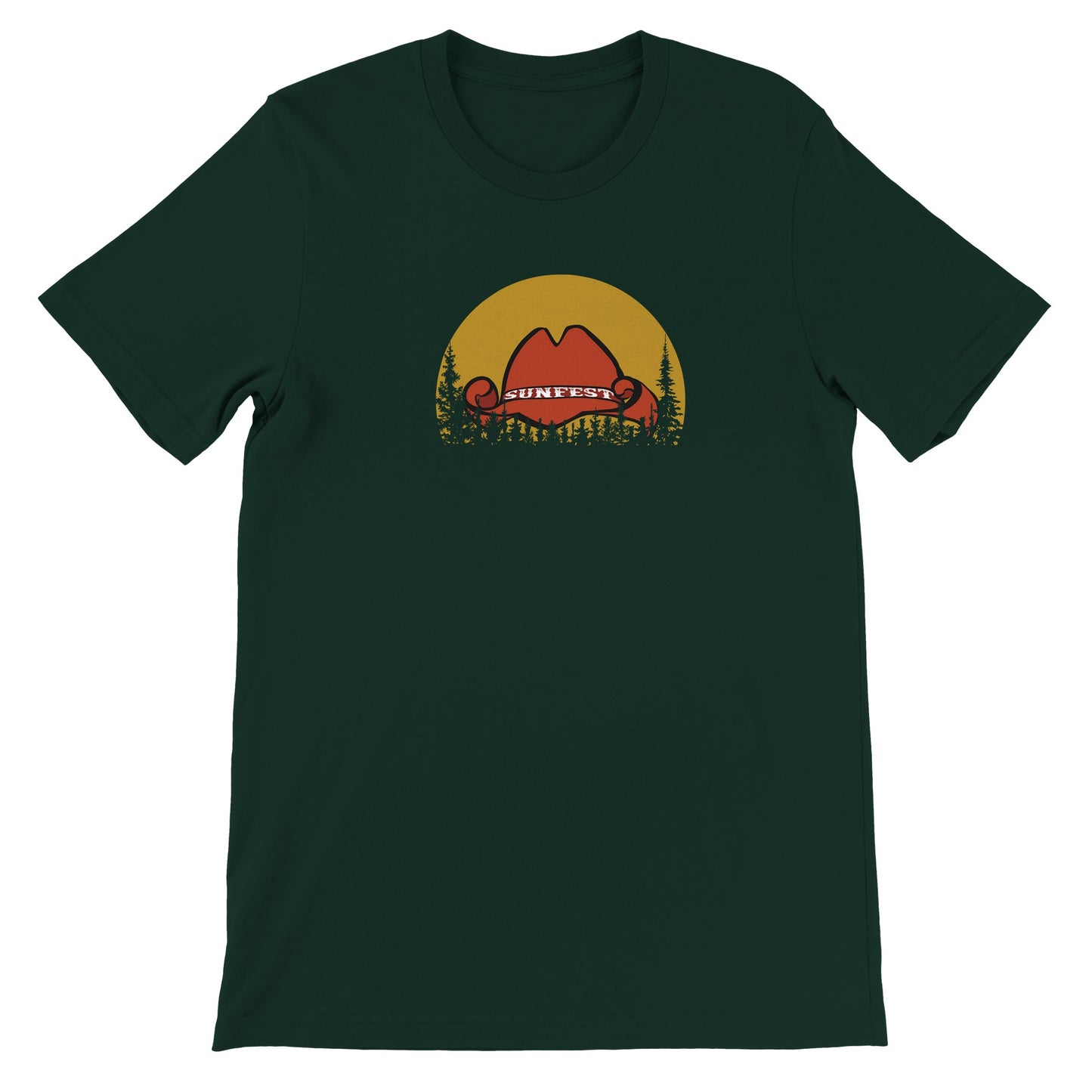 Sunfest - Hat & Trees Logo - Premium Unisex Crewneck T-shirt