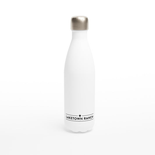 Laketown Ranch - White 17oz Stainless Steel Water Bottle