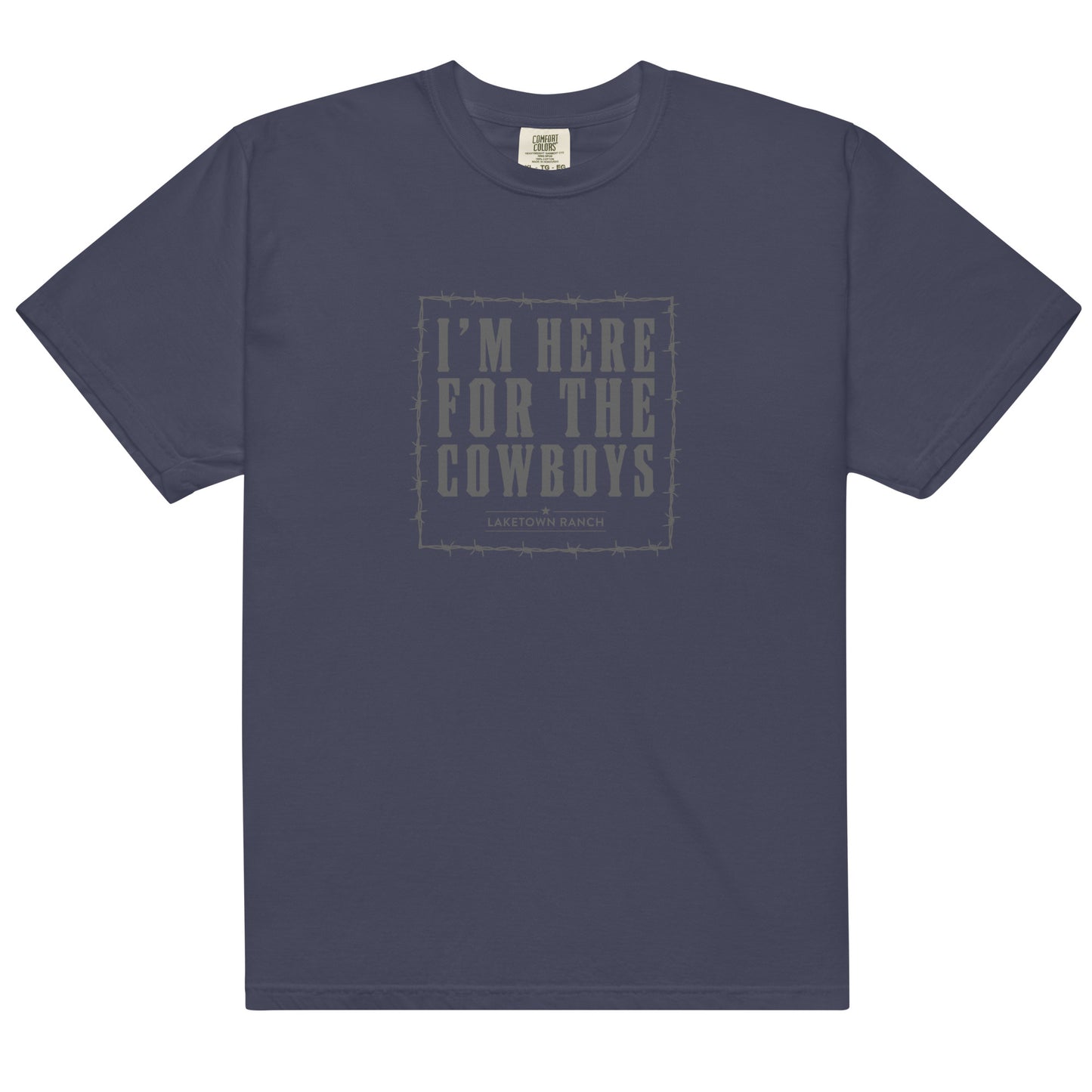 Laketown Ranch - Here For The Cowboys - Unisex garment-dyed heavyweight t-shirt